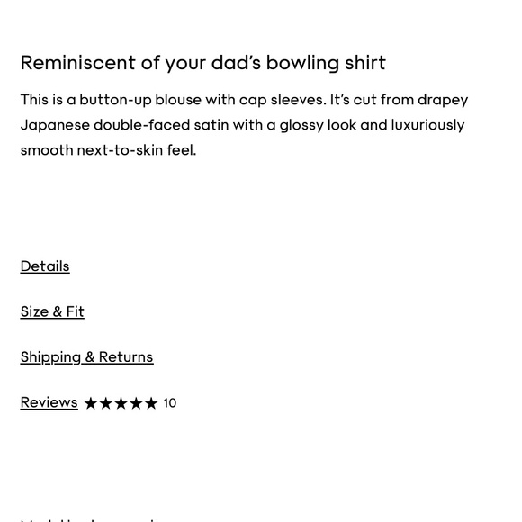 Aritzia Parkway Satin Shirt M - Picture 7 of 7